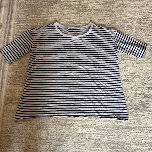 NEW Frank & Eileen Josephine Boatneck Tee Navy French Stripe Jersey Sz XS - Picture 2 of 4